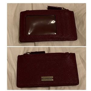 Maroon ID & card holder